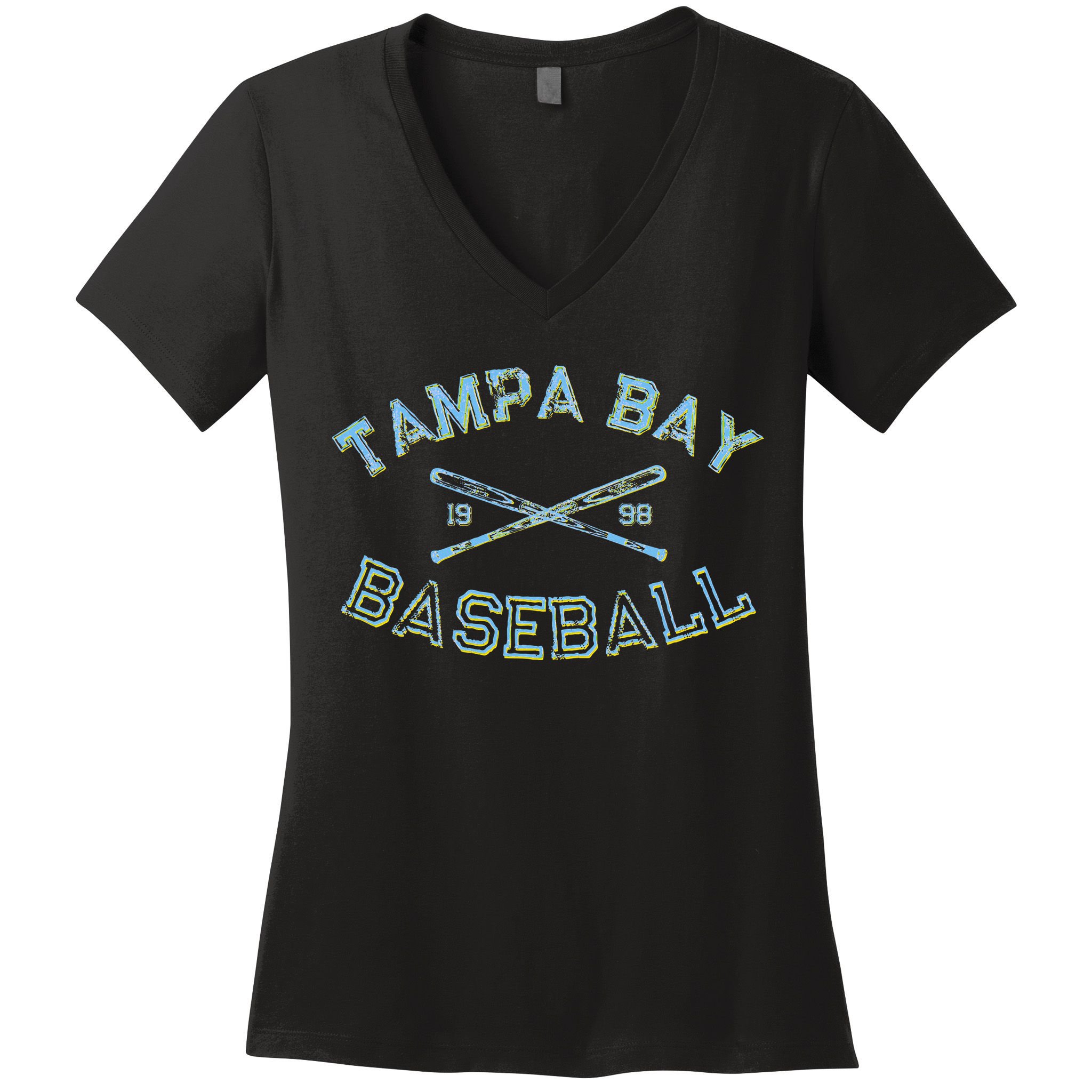 Tampa Bay Florida Baseball Fan Women's V-Neck T-Shirt