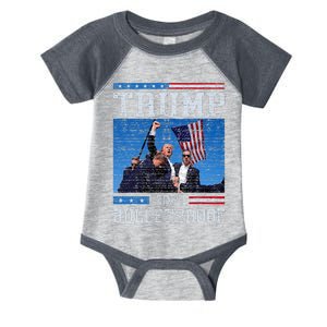 Trump Bulletproof Fight Fist Legend Donald Trump 2024 Infant Baby Jersey Bodysuit