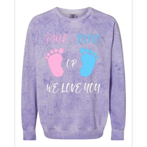 Team Boy Girl Gender Reveal Gift Colorblast Crewneck Sweatshirt