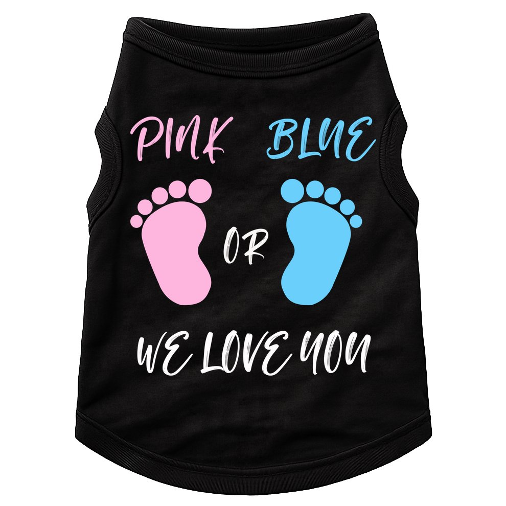 Team Boy Girl Gender Reveal Gift Doggie Tank