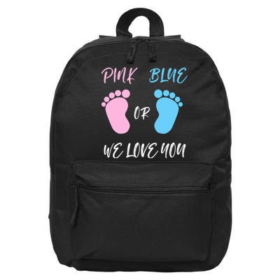Team Boy Girl Gender Reveal Gift 16 in Basic Backpack