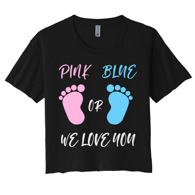 Team Boy Girl Gender Reveal Gift Women's Crop Top Tee
