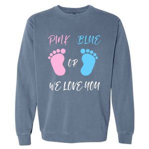 Team Boy Girl Gender Reveal Gift Garment-Dyed Sweatshirt