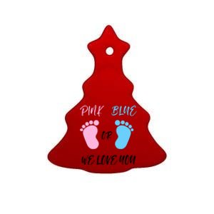 Team Boy Girl Gender Reveal Gift Ceramic Tree Ornament