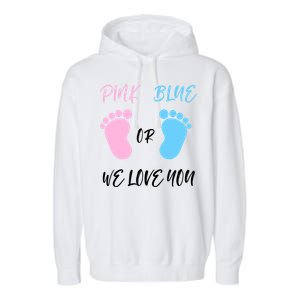 Team Boy Girl Gender Reveal Gift Garment-Dyed Fleece Hoodie