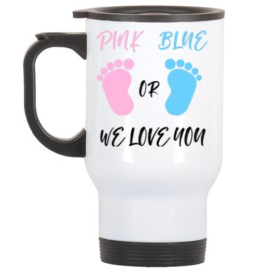 Team Boy Girl Gender Reveal Gift Stainless Steel Travel Mug