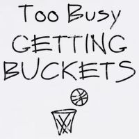 Too Busy Getting Buckets Basketball Cool Gift Garment-Dyed Sweatshirt