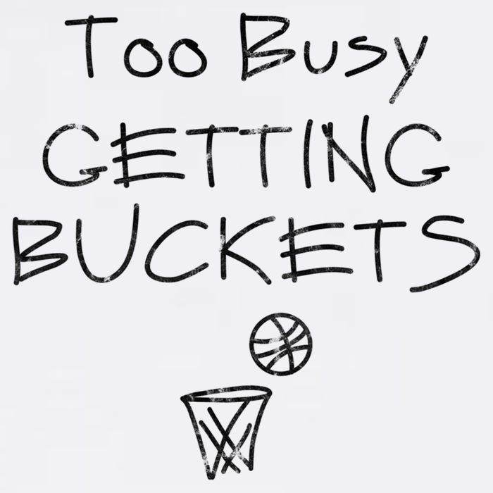 Too Busy Getting Buckets Basketball Cool Gift Garment-Dyed Sweatshirt