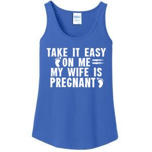 To Be Gender Reveal Take It Easy On Me My Wife Is Pregnant Gift Ladies Essential Tank