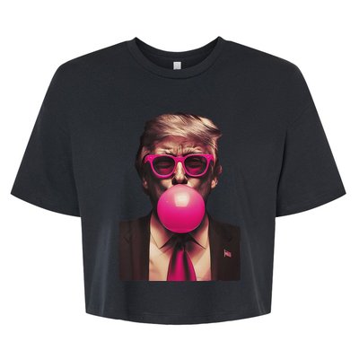 Trump Bubble Gum Bella+Canvas Jersey Crop Tee