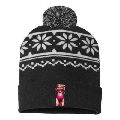 Trump Bubble Gum USA-Made Snowflake Beanie