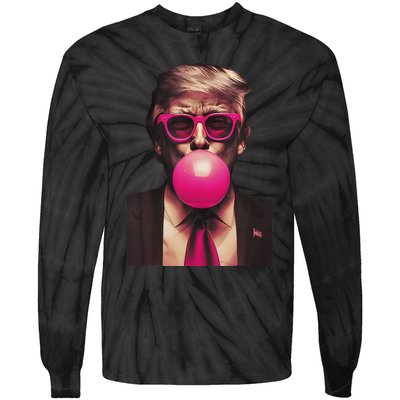 Trump Bubble Gum Tie-Dye Long Sleeve Shirt