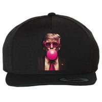 Trump Bubble Gum Wool Snapback Cap