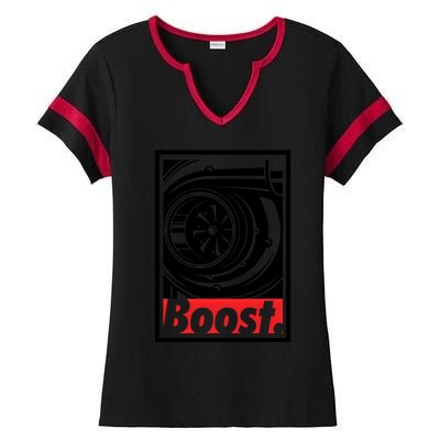 Turbo Boost Gift For Racing And Drift Car Lovers Gift Ladies Halftime Notch Neck Tee