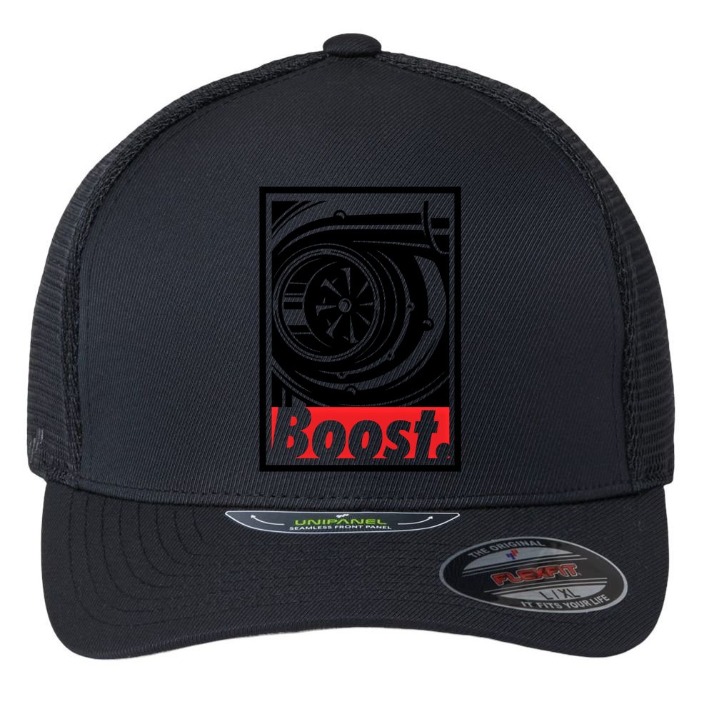 Turbo Boost Gift For Racing And Drift Car Lovers Gift Flexfit Unipanel Trucker Cap