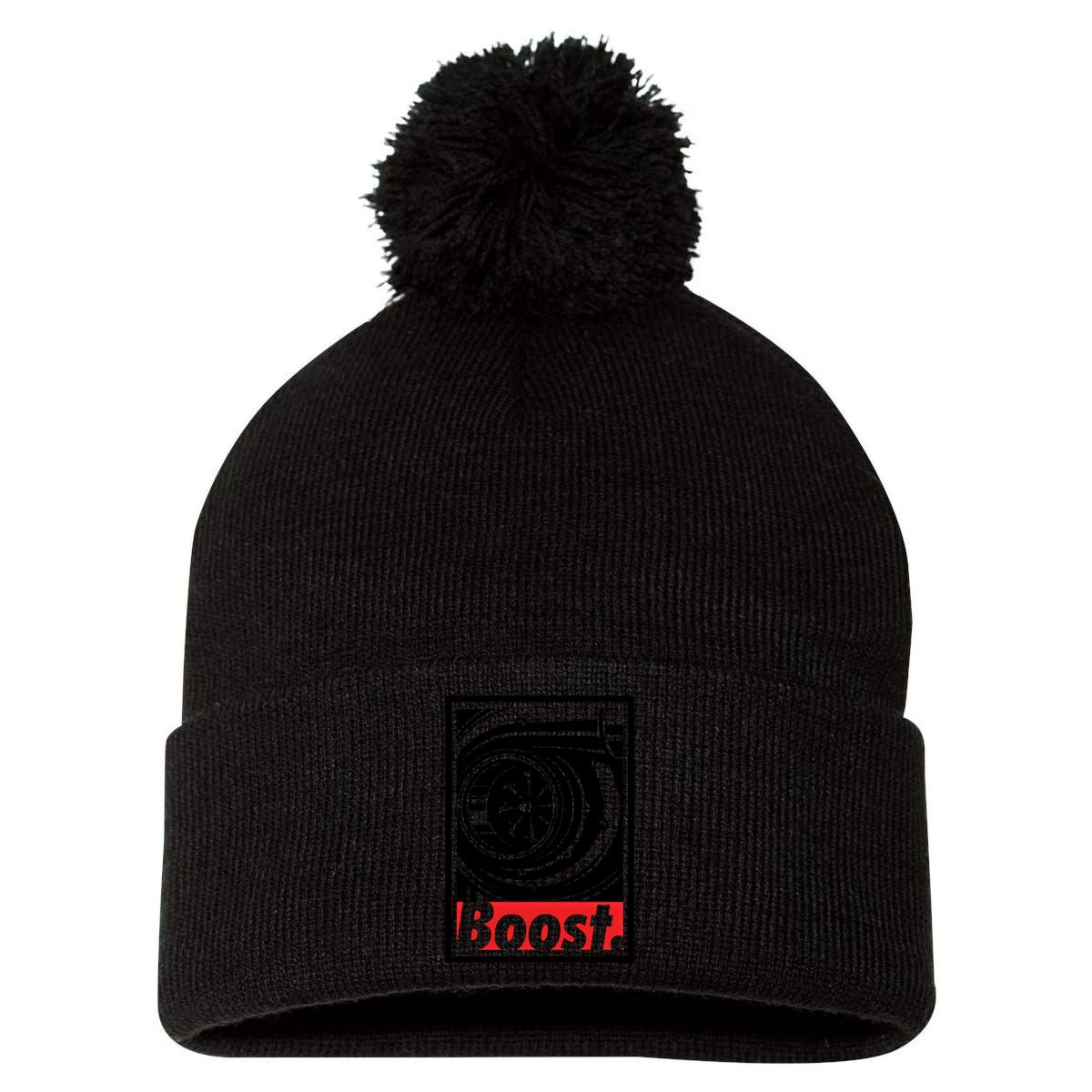 Turbo Boost Gift For Racing And Drift Car Lovers Gift Pom Pom 12in Knit Beanie
