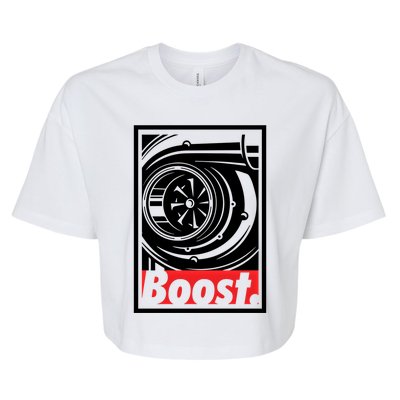 Turbo Boost Gift For Racing And Drift Car Lovers Gift Bella+Canvas Jersey Crop Tee