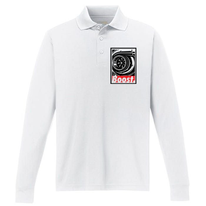 Turbo Boost Gift For Racing And Drift Car Lovers Gift Performance Long Sleeve Polo