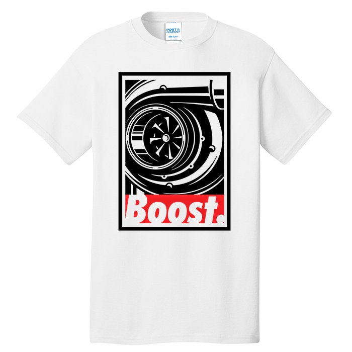 Turbo Boost Gift For Racing And Drift Car Lovers Gift Tall T-Shirt