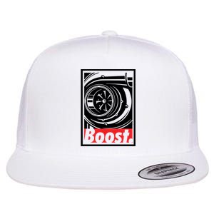 Turbo Boost Gift For Racing And Drift Car Lovers Gift Flat Bill Trucker Hat