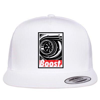 Turbo Boost Gift For Racing And Drift Car Lovers Gift Flat Bill Trucker Hat