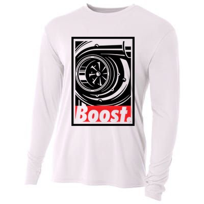 Turbo Boost Gift For Racing And Drift Car Lovers Gift Cooling Performance Long Sleeve Crew