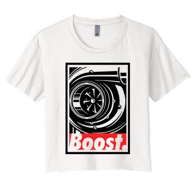 Turbo Boost Gift For Racing And Drift Car Lovers Gift Women's Crop Top Tee