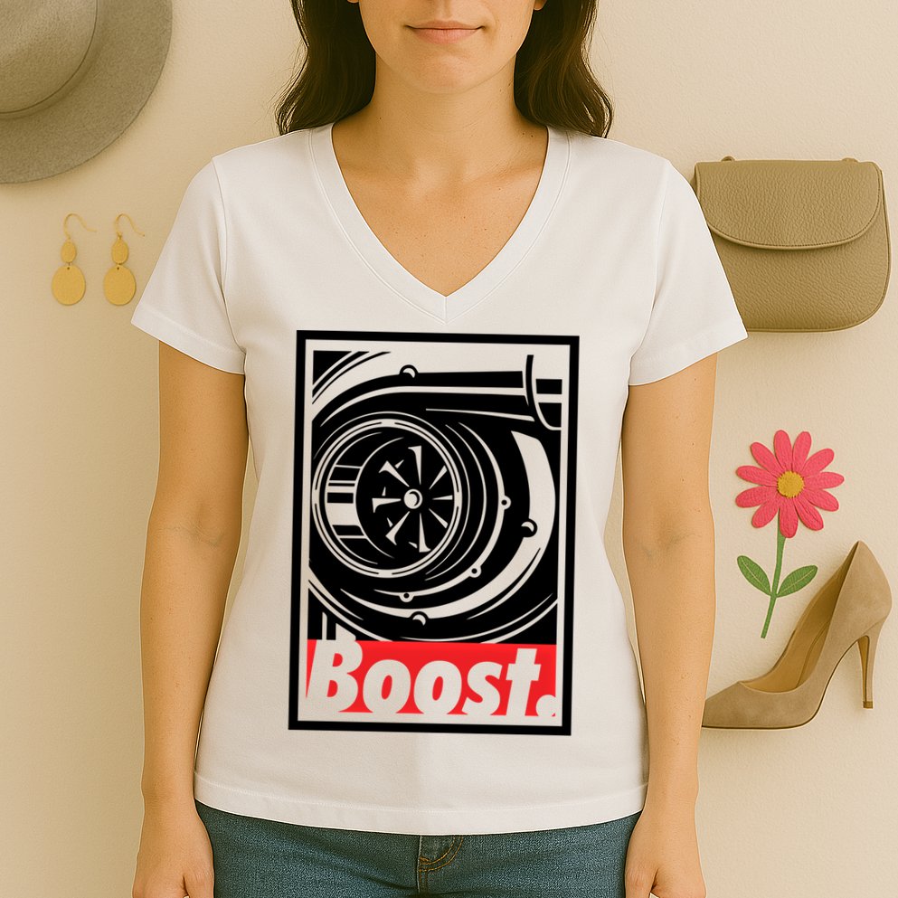 Turbo Boost Gift For Racing And Drift Car Lovers Gift Women's V-Neck T-Shirt
