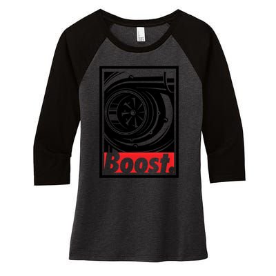 Turbo Boost Gift For Racing And Drift Car Lovers Gift Women's Tri-Blend 3/4-Sleeve Raglan Shirt