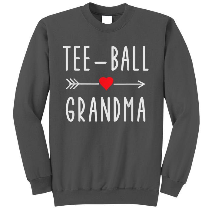 Tee Ball Grandma Funny Gift For Ball Grandma Mothers Day Tall Sweatshirt