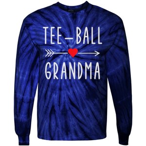 Tee Ball Grandma Funny Gift For Ball Grandma Mothers Day Tie-Dye Long Sleeve Shirt