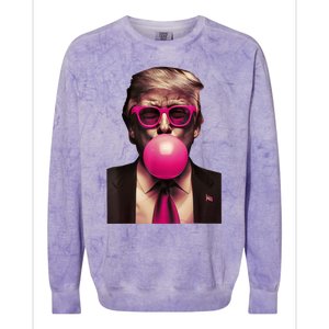 Trump Bubble Gum Colorblast Crewneck Sweatshirt