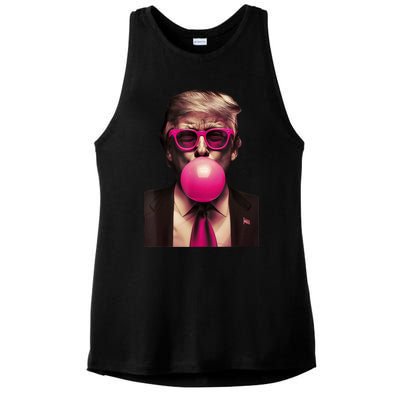 Trump Bubble Gum Ladies PosiCharge Tri-Blend Wicking Tank