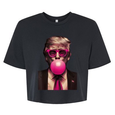 Trump Bubble Gum Bella+Canvas Jersey Crop Tee