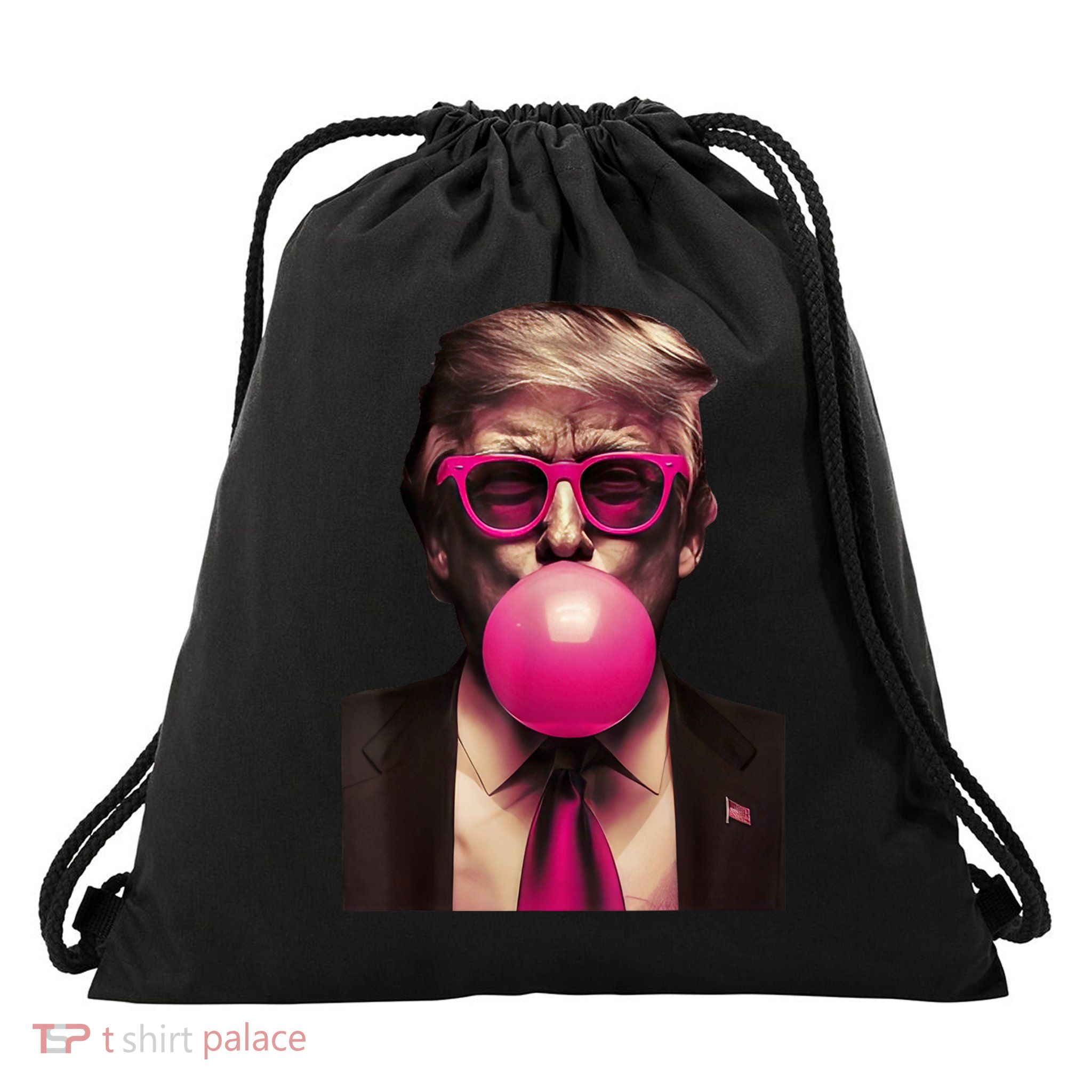 Trump Bubble Gum Drawstring Bag