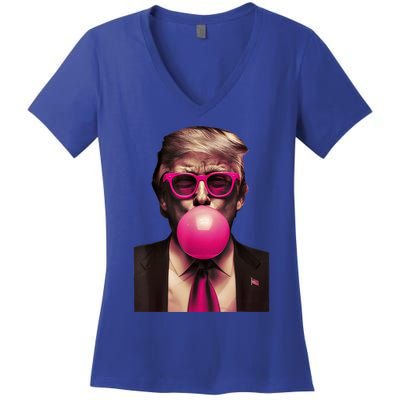 Trump Bubble Gum Women's V-Neck T-Shirt