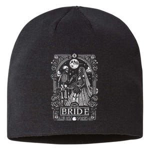 The Bride Gothic Wedding Wife Fiancee Engaged Couple Sustainable Beanie