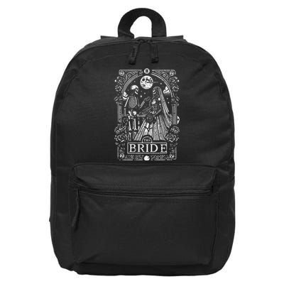 The Bride Gothic Wedding Wife Fiancee Engaged Couple 16 in Basic Backpack