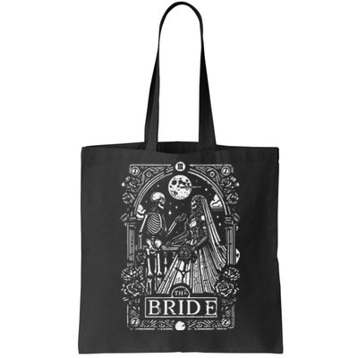 The Bride Gothic Wedding Wife Fiancee Engaged Couple Tote Bag