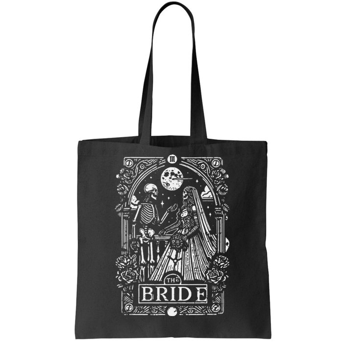 The Bride Gothic Wedding Wife Fiancee Engaged Couple Tote Bag