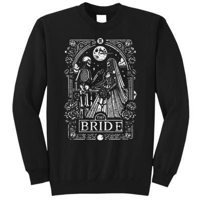 The Bride Gothic Wedding Wife Fiancee Engaged Couple Tall Sweatshirt