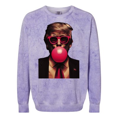 Trump Bubble Gum Fun And Bold Design Colorblast Crewneck Sweatshirt