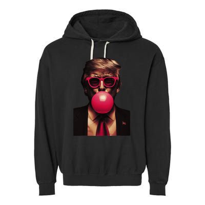 Trump Bubble Gum Fun And Bold Design Garment-Dyed Fleece Hoodie