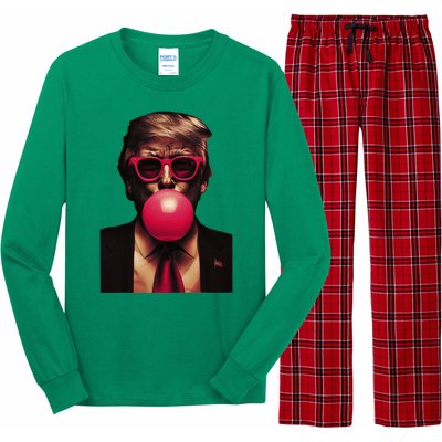 Trump Bubble Gum Fun And Bold Design Long Sleeve Pajama Set