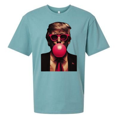 Trump Bubble Gum Fun And Bold Design Sueded Cloud Jersey T-Shirt