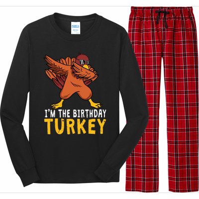 Thanksgiving Birthday Gifts Funny Bday Born On Thanksgiving Long Sleeve Pajama Set