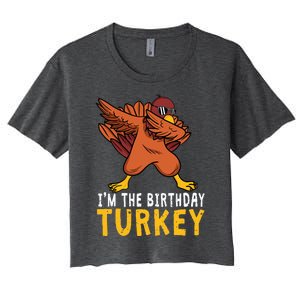 Thanksgiving Birthday Gifts Funny Bday Born On Thanksgiving Women's Crop Top Tee