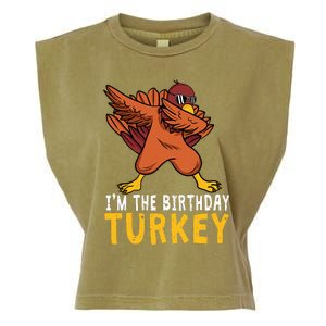 Thanksgiving Birthday Gifts Funny Bday Born On Thanksgiving Garment-Dyed Women's Muscle Tee