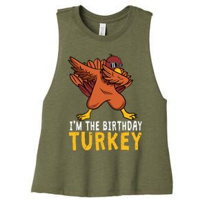 Thanksgiving Birthday Gifts Funny Bday Born On Thanksgiving Women's Racerback Cropped Tank