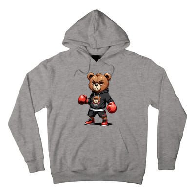 Teddy Bear Gangster Boxer With Hip Hop Street Clothes Tall Hoodie